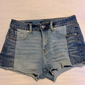 VIGOSS Two-tone Denim Shorte